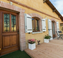 entree gite terrasse 1 lagardelle sur leze au sud de toulouse