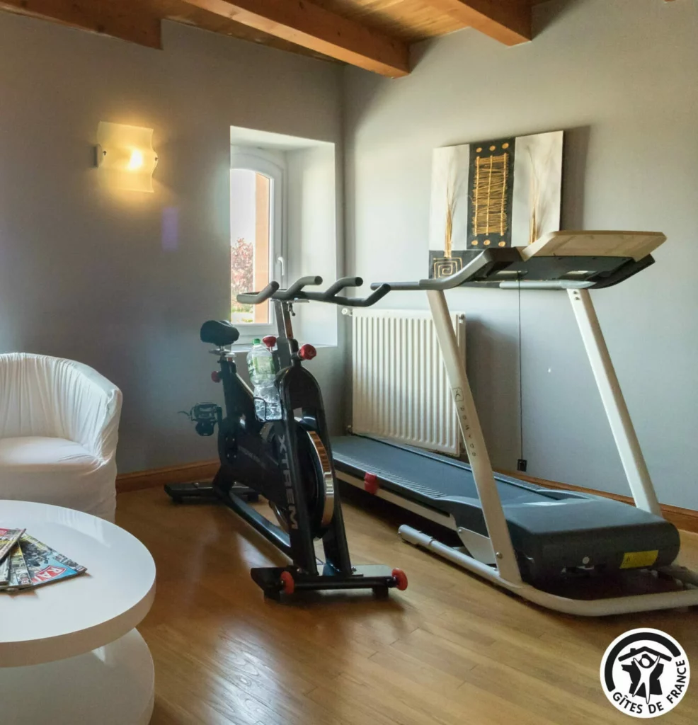 salon privatif, salle de sport chambres d'hotes du moulin pres de Toulouse
