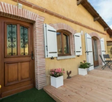 entree gite terrasse 1 lagardelle sur leze au sud de toulouse