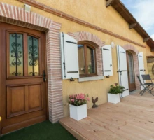 entree gite terrasse 1 lagardelle sur leze au sud de toulouse